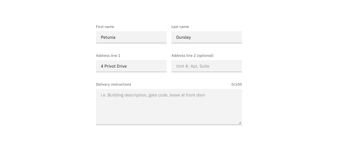 An example of a text input. An example of a text input.